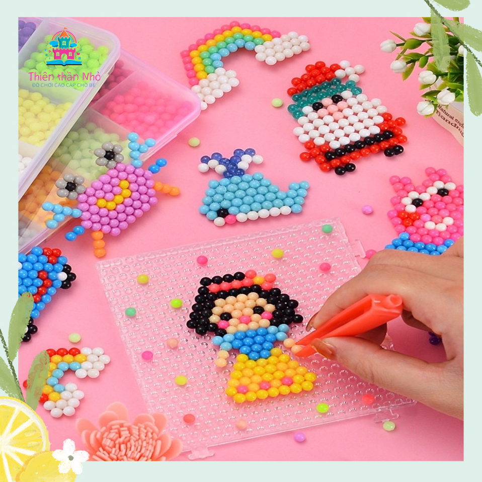 Set 24 Màu Bộ đồ chơi xếp hình hạt châu hạt đậu thần sáng tạo cao cấp siêu xinh cho bé - Thiên Thần Nhỏ