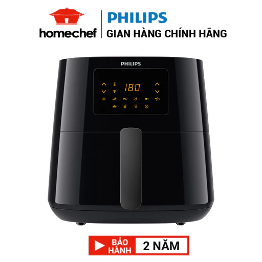Nồi chiên không dầu điện tử Philips HD9280, size XL - dung tích 6.2L, công suất 2000W, bảo hành 2 năm chính hãng