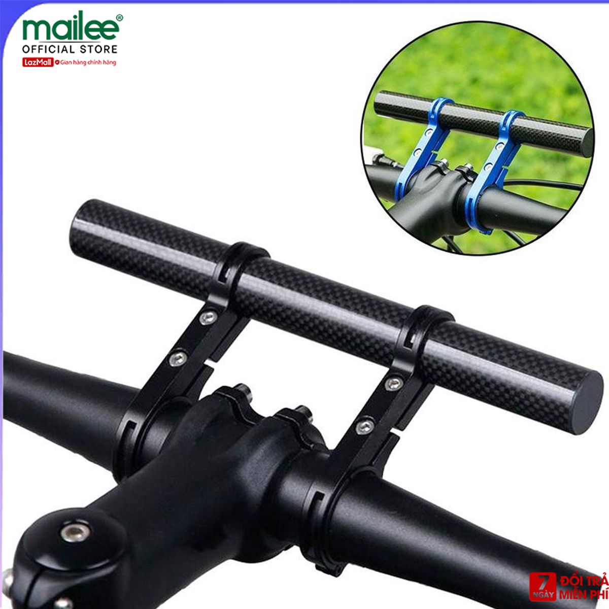 Thanh mở rộng gắn ghi đông xe đạp thể thao địa hình đa chức năng loại dài 2 nhánh đỡ Mai Lee