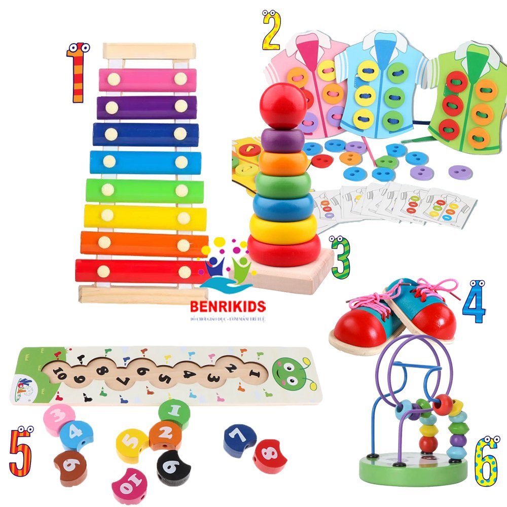 Đồ Chơi Gỗ Thông Minh Cho Bé, Đồ Chơi Giáo Dục Theo Phương Pháp Montessori Cho Bé Phát Triển Các Kỹ Năng Cơ Bản Cần Thiết Khi Còn Nhỏ, Đồ Chơi An Toàn Trẻ Em Benrikids