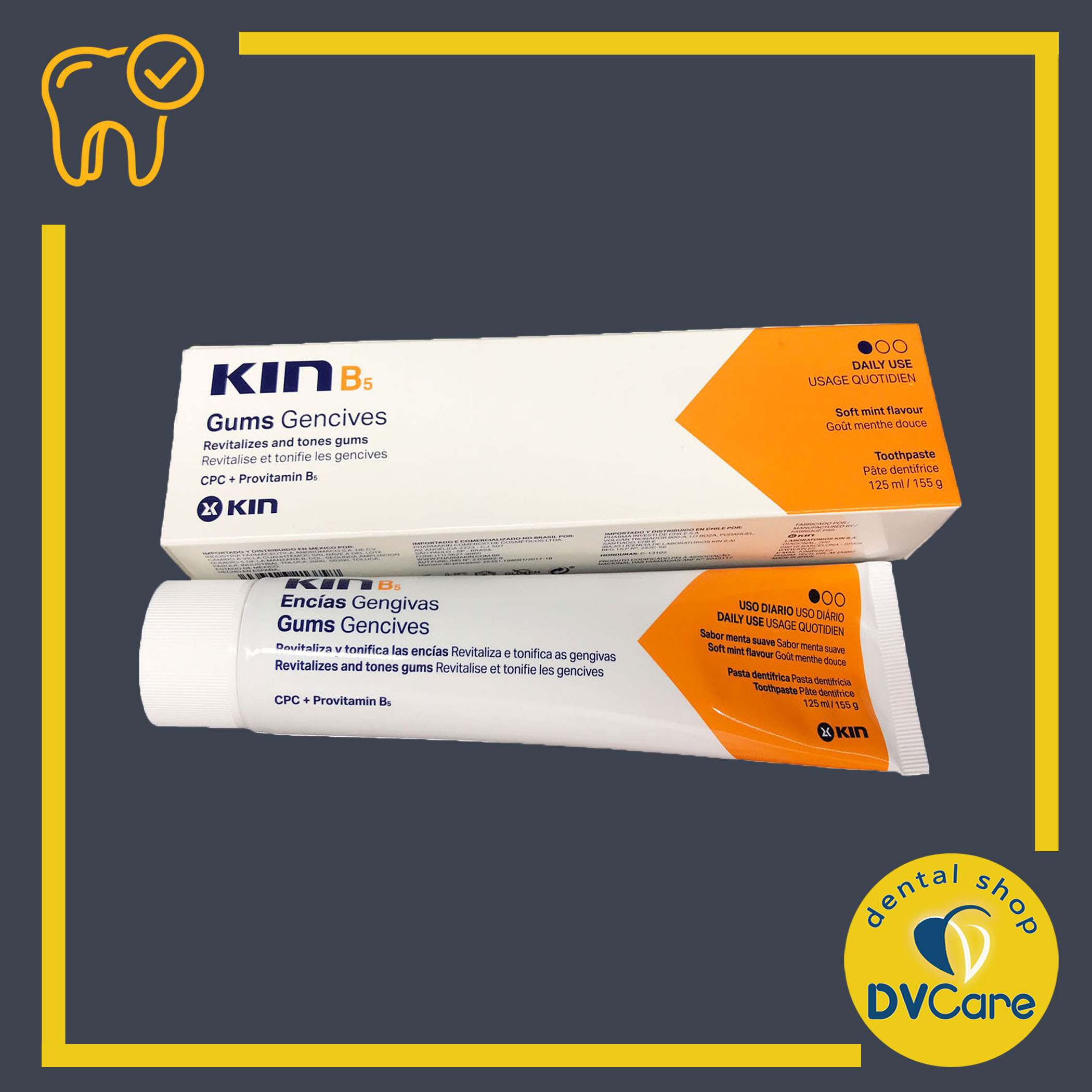 Kem đánh răng KIN B5 phục hồi nướu, làm sạch mảng bám, tránh tái lại viêm nướu 125ml