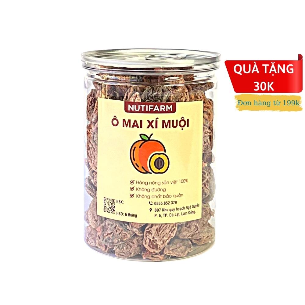 Xí muội không hạt chua mặn NutiFarm 400gr, ô mai xí muội chua mặn đặc sản đà lạt