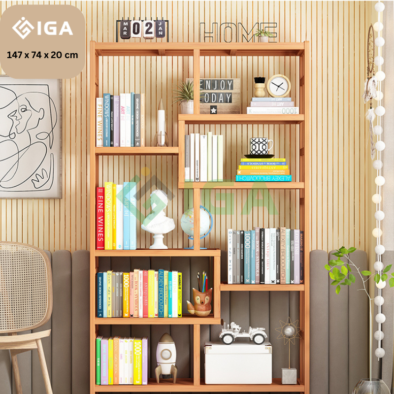 Kệ Sách Đa Tầng Kệ Sách Gỗ Cao Cấp Đa Năng Thương Hiệu IGEA gp42