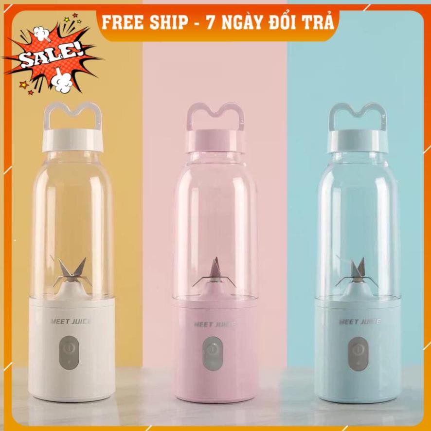 Máy xay sinh tố mini cầm tay Meet Juice, máy say sinh tố đa năng xay cực nhanh