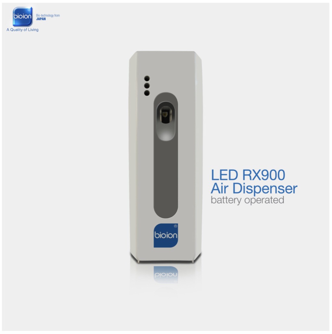 [HCM]BIOION AIR DISPENSER LED RX900 BATTERY OPERATED - Máy Xịt Tự Động RX900 LED Kháng KhuẩnKhử Mùi (Không bao gồm bình xịt)