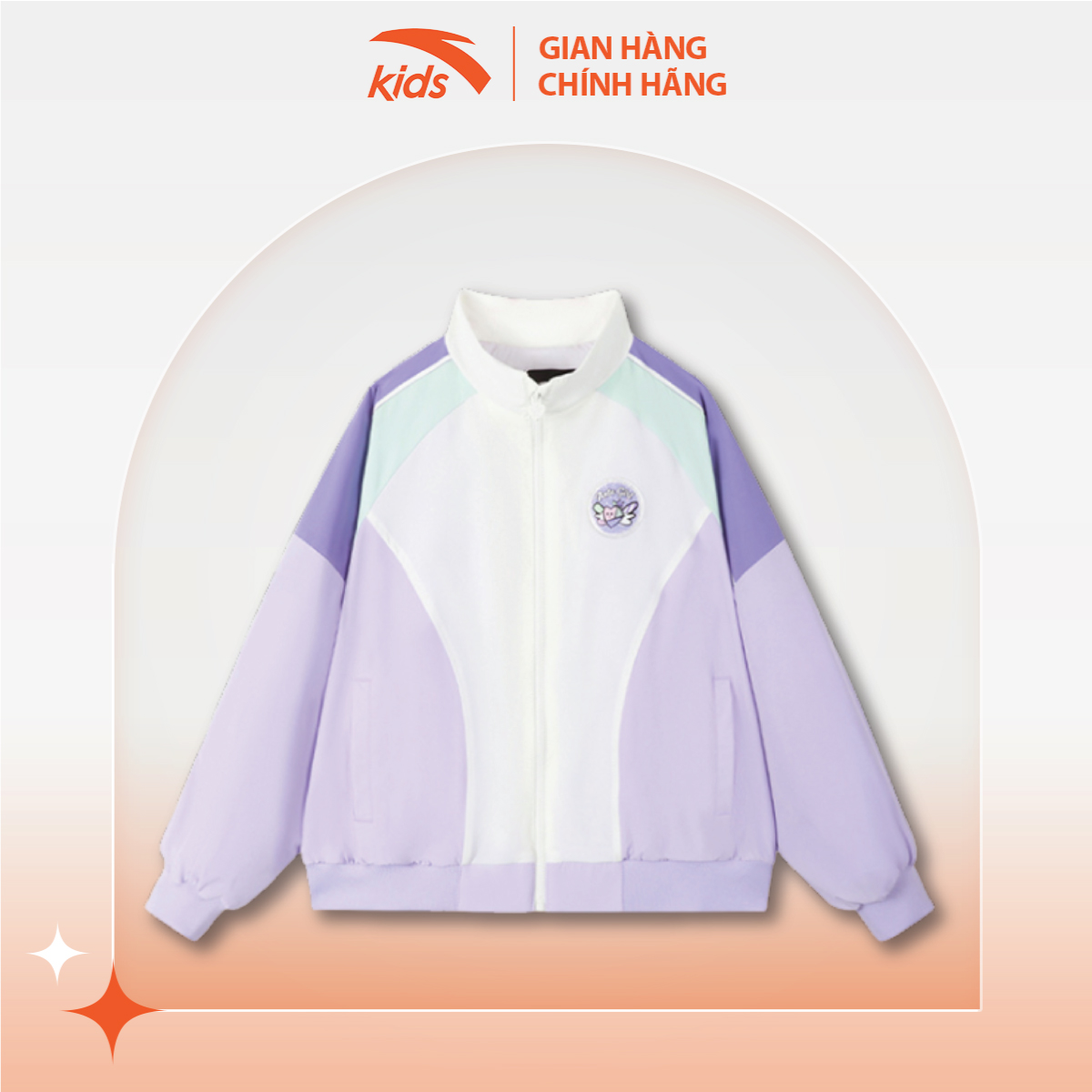Áo khoác gió bé gái street dancesize 101-130 anta kids w362349617 năng động, thời trang