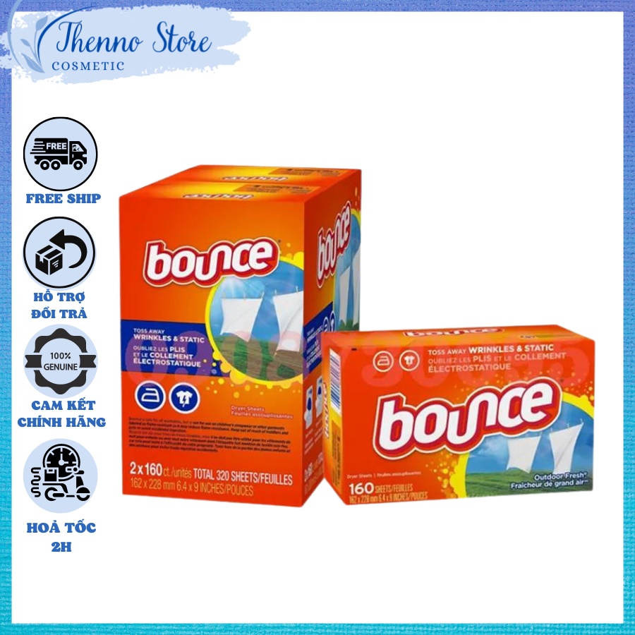 Giấy Thơm Quần Áo Bounce 4 in 1 Của Mỹ 160 tơ - Giấy Thơm Quần Áo,Tủ đồ