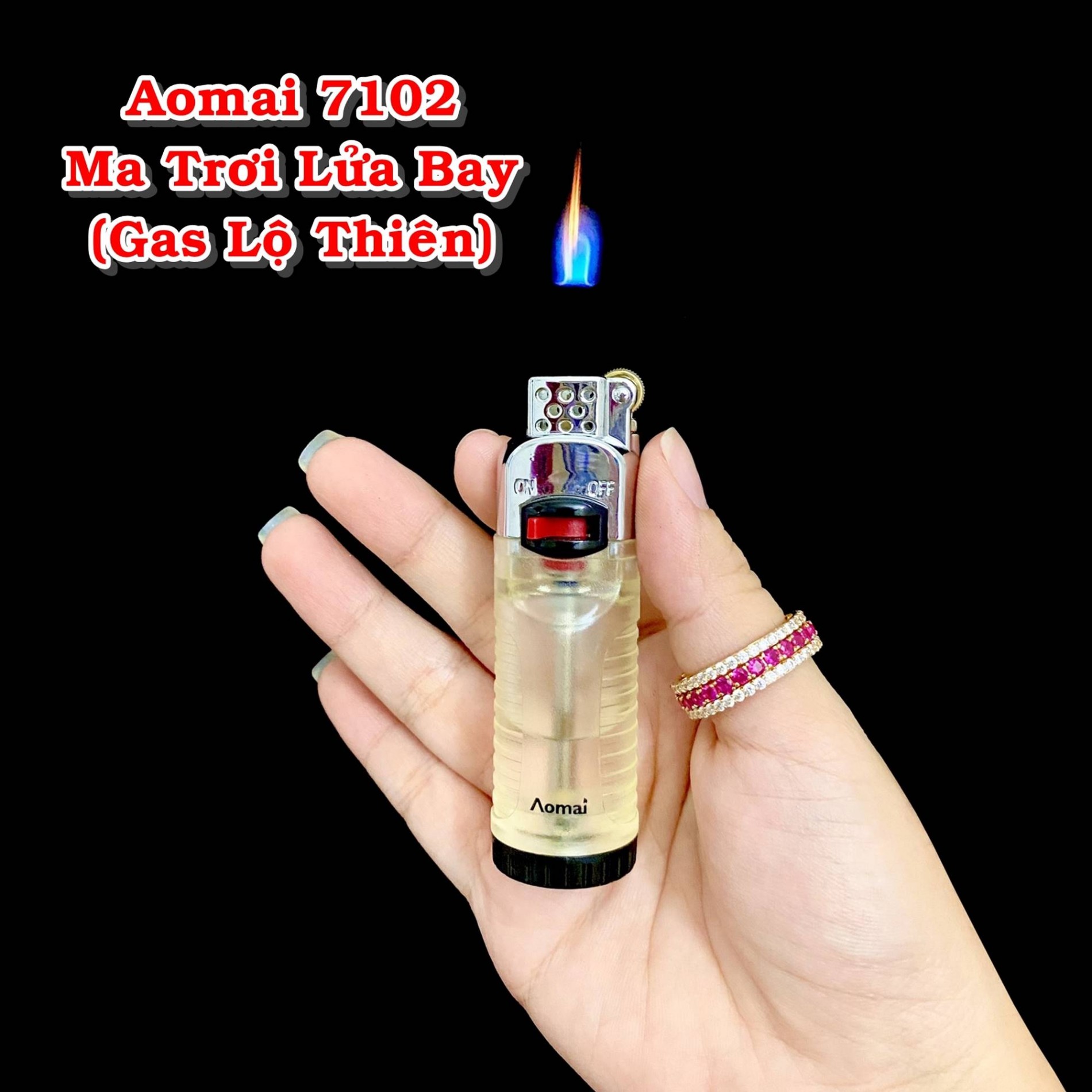 [SỈ BẬT LỬA] BẬT LỬA AOMAI 7102 MA TRƠI LỬA BAY GAS LỘ THIÊN AM7102 - (XÀI GAS)