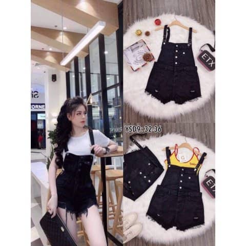 QUẦN YẾM JEAN NGẮN NỮ ( YẾM ĐEN ) TUA LAI, MẪU MỚI SIÊU THỜI TRANG  PINKY79SHOP D103