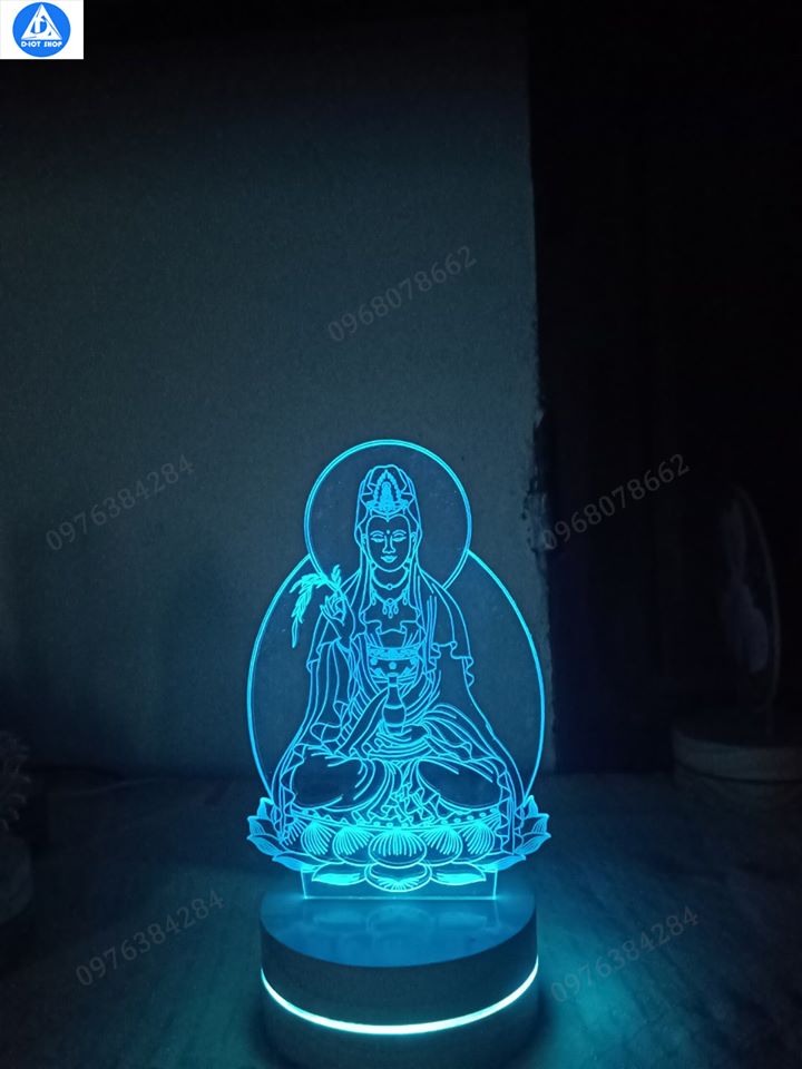 Đèn ngủ đèn thờ hình quan thế âm bồ tát