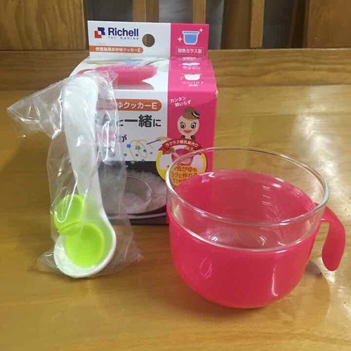 Bộ cốc nấu cháo và cơm nát trong nồi cơm điện Richell