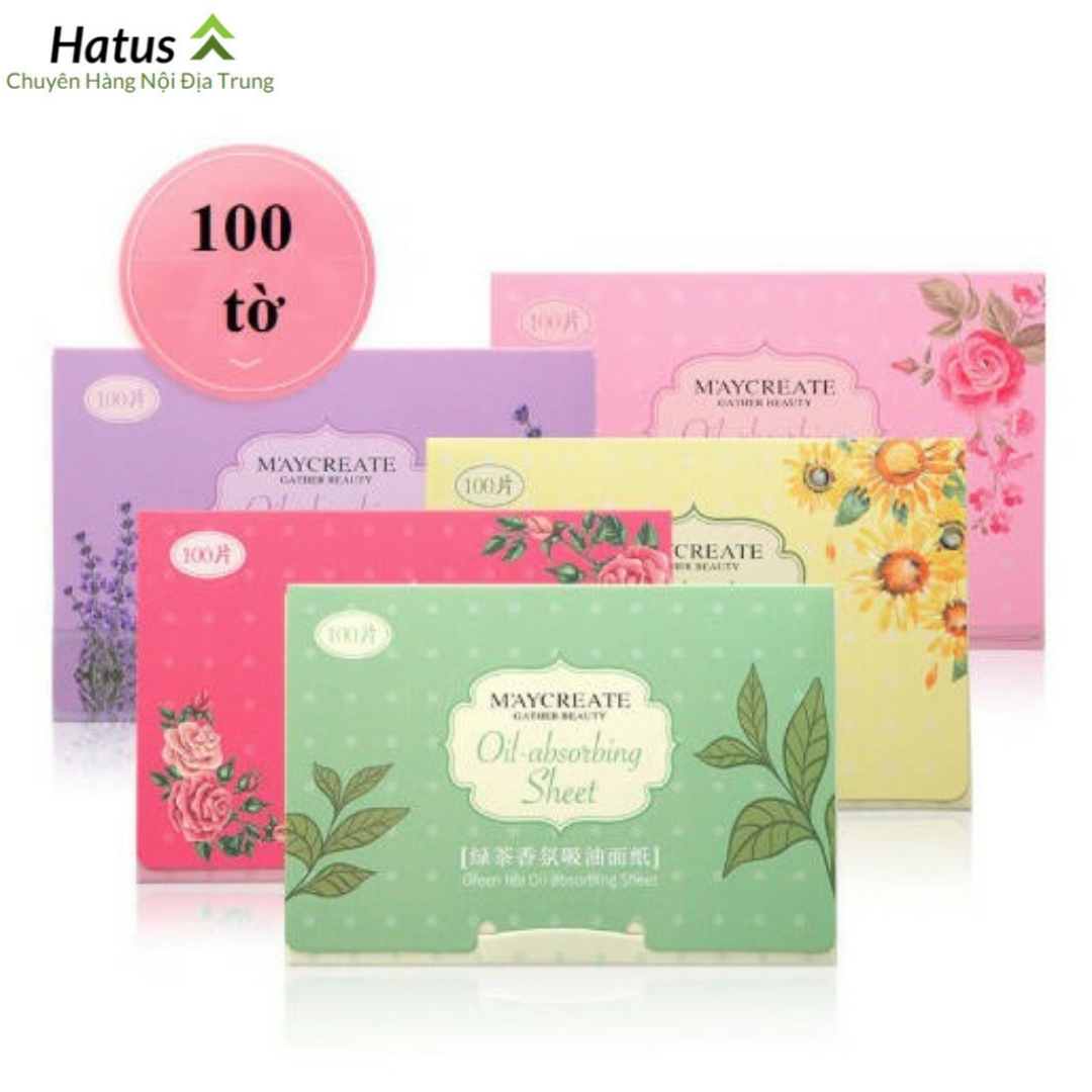 Giấy thấm dầu maycreate gói gồm 100 tờ