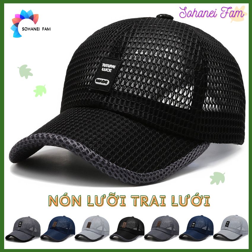 Nón kết, mũ lưỡi trai lưới thoáng khí -sohanei fam