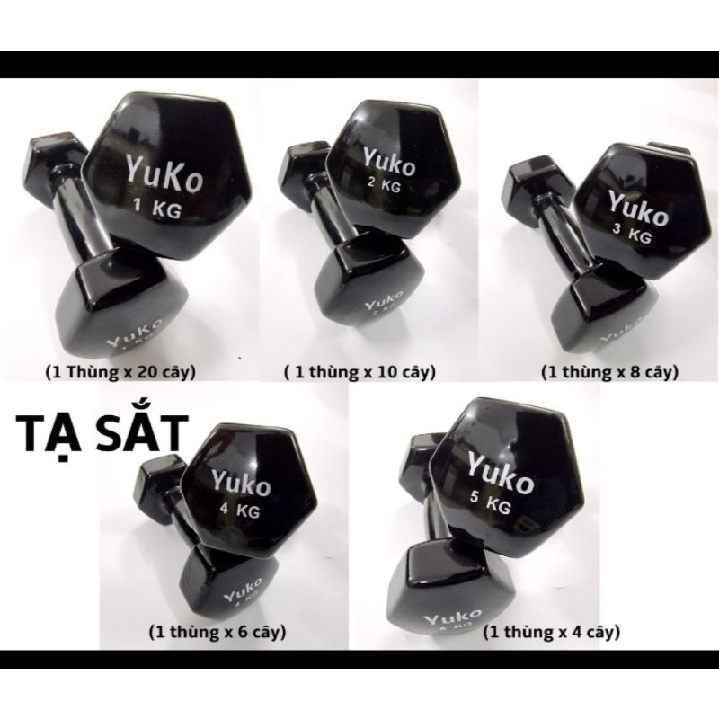 tạ tay 5kg bọc cao su( hàng nhập loại 1)
