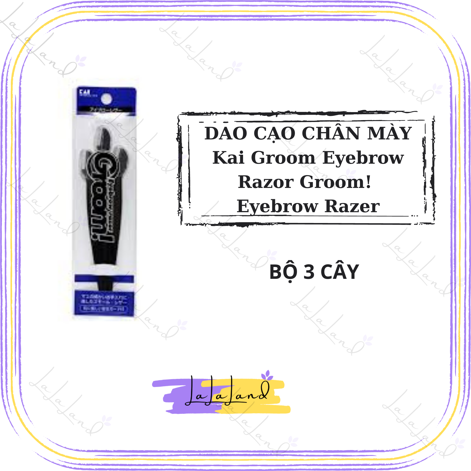 Dao Cạo Chân Mày Kai Groom Eyebrow Razor 1 Cây Groom! Eyebrow Razer