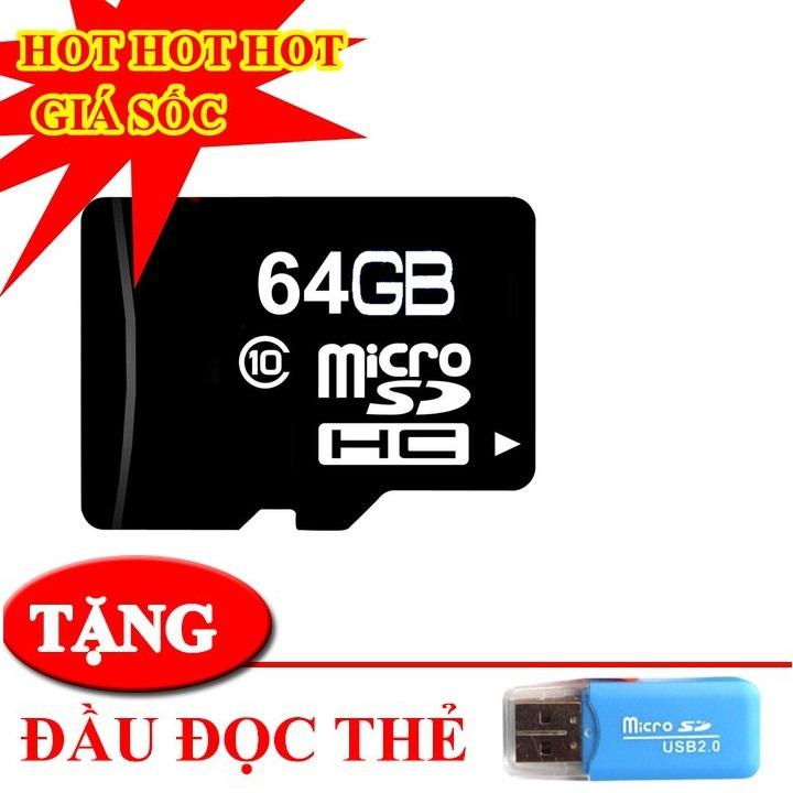 Thẻ nhớ Micro HD tương thích tất cả các loại điện thoại - Tăng bộ nhớ 8GB/16GB/32GB/64GB - TẶNG ĐẦU ĐỌC THẺ