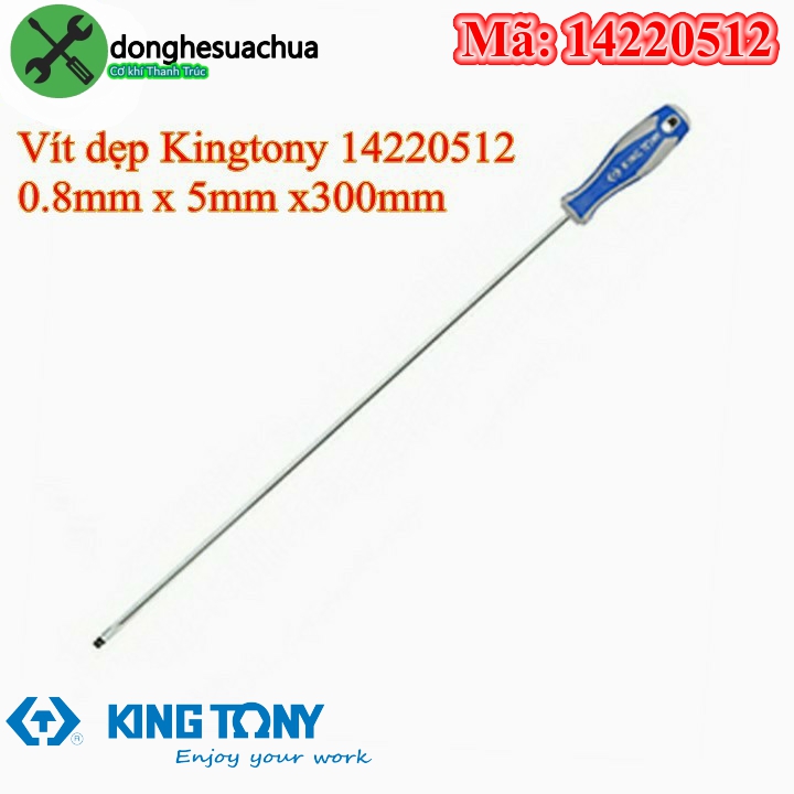 Vít dẹp kingtony 14220512 0.8 x 5 x 300mm