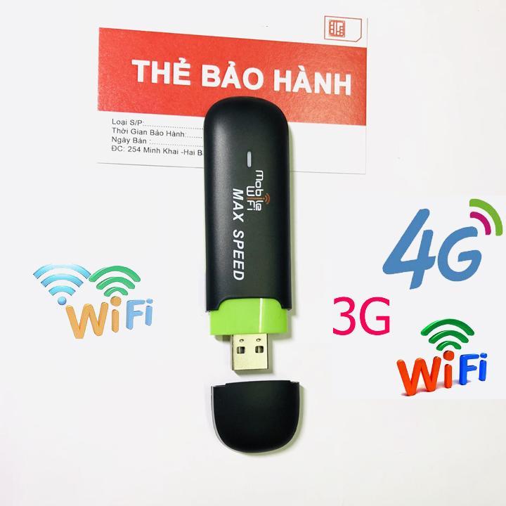 Cục usb 3g 4g Max speed, đa mạng, sóng khỏe phát wifi tiện dụng cho cả gia đình