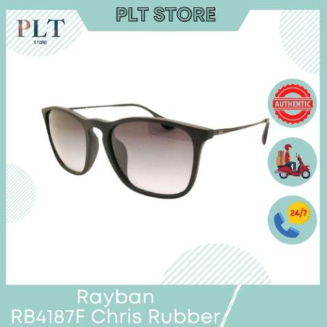 Kính mát rayban rb4187f chris rubber viền havana 54/18/145 full box