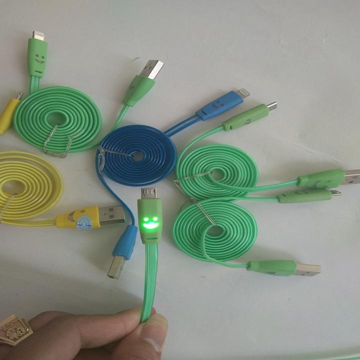 Cáp sạc điện thoại có đèn led báo siêu đẹp micro-usb