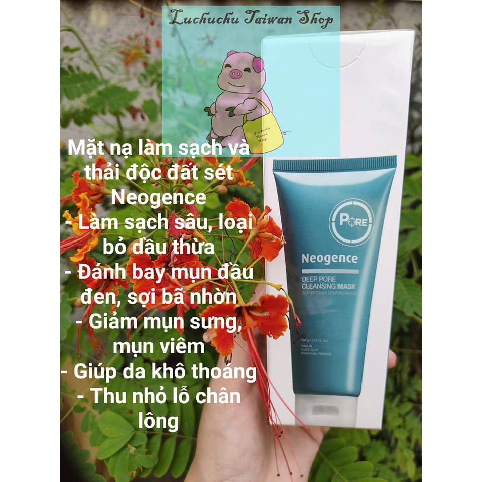 Mặt nạ làm sạch và thải đất sét Neogence