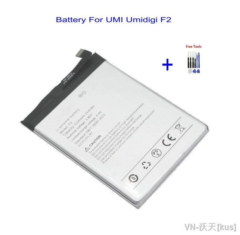 1x 5150mAh F2 Mobile Phone Replacement Battery For UMI Umidigi F2 phone Batteries Battery Repair Tool Kits kus