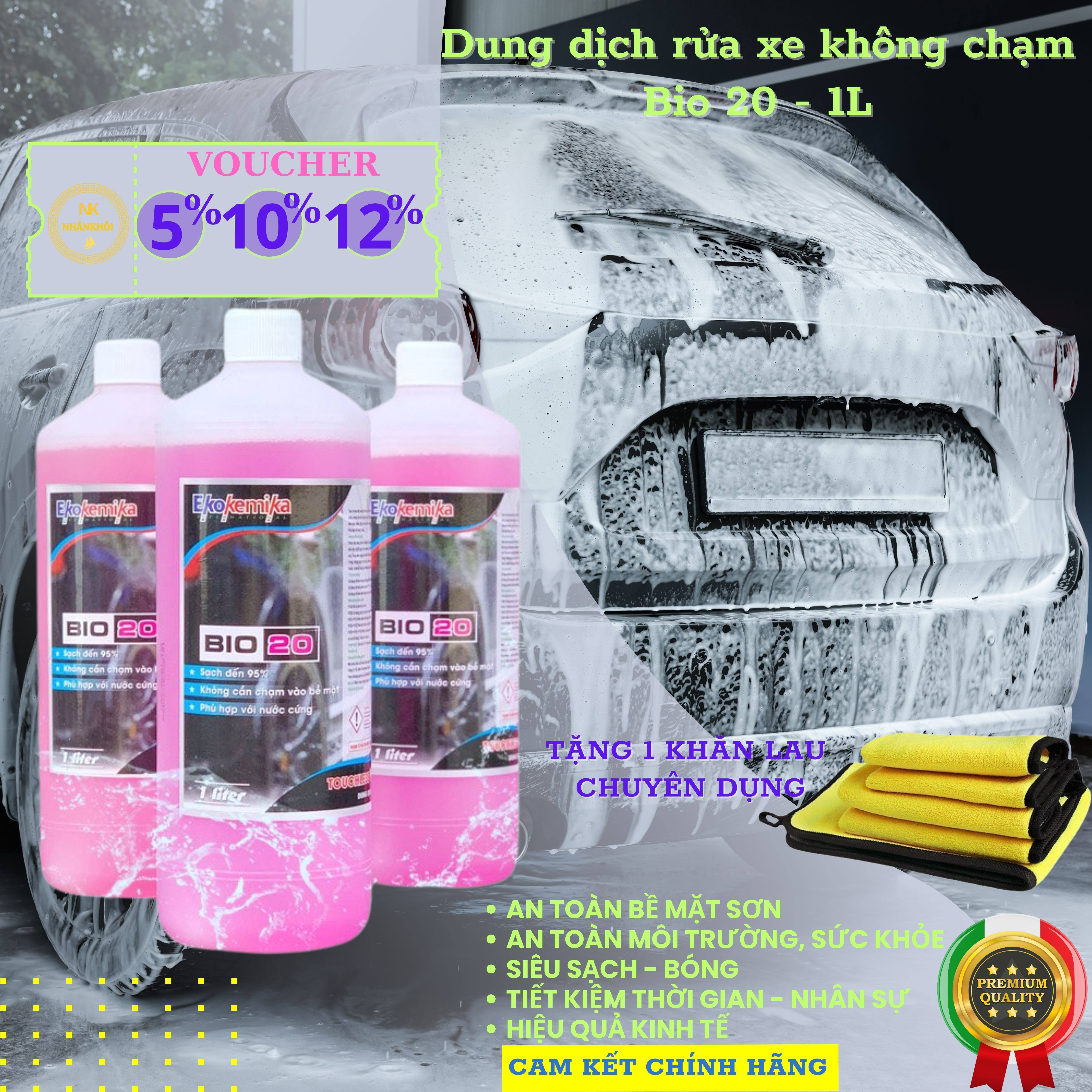Bio 20 - Dung dịch rửa xe không chạm - Nước rửa xe bọt tuyết - Ekokemika