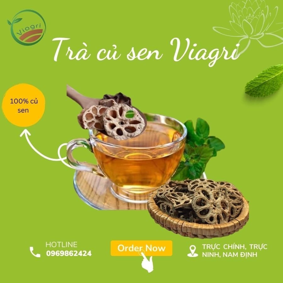 Trà củ Sen Việt - Củ sen rang củi hạ thổ - Không chất tẩy trắng rất tốt cho sức khỏe Làm Giảm Ho Nhanh Chóng