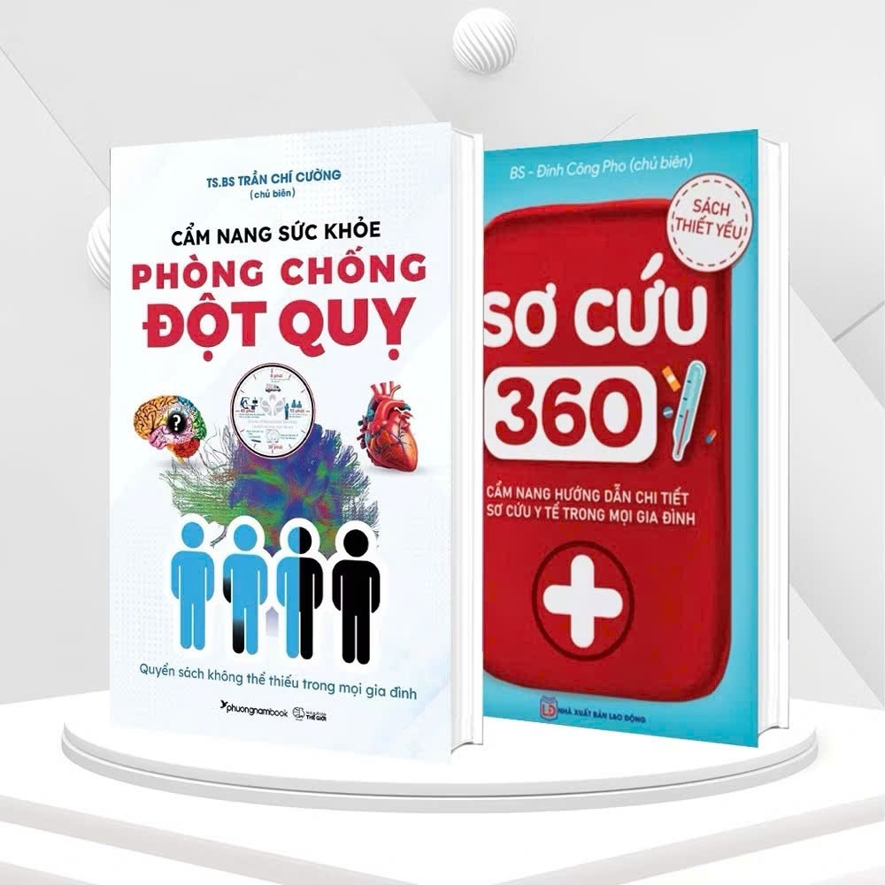 Sách - Cẩm Nang Sức Khỏe Phòng Chống Đột Quỵ + Sơ cứu 360