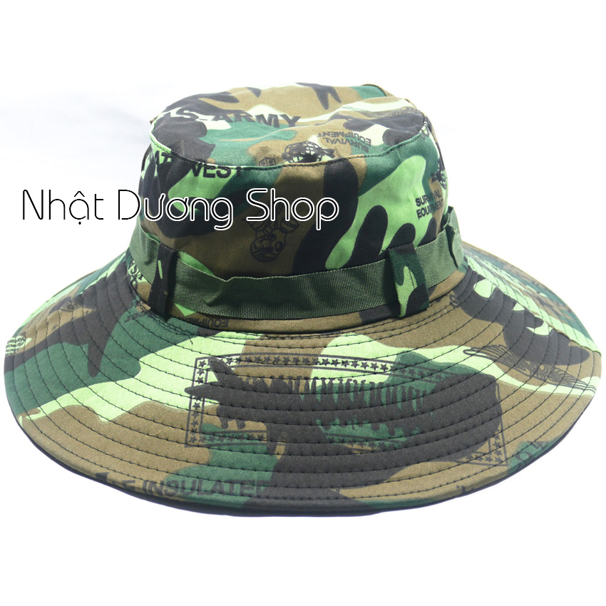 [HCM]Nón tai bèo nón bo nam nón lính mùa hè xanh vành rộng chống nắng tốt - 3