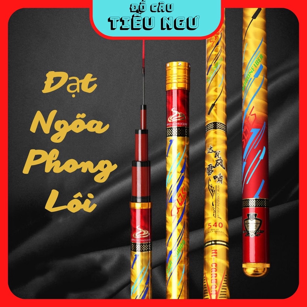 Cần câu tay Đạt Ngõa Phong lôi 6h, cần câu đài, cần câu chép, rô phi