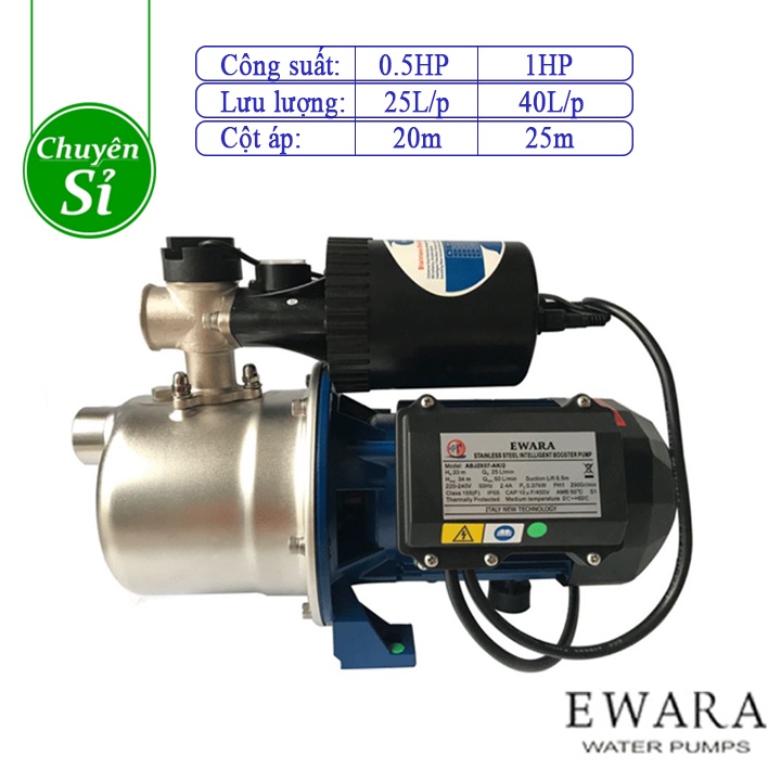 Máy bơm tăng áp tự động ewara abjz037-ak , abjz100-ak