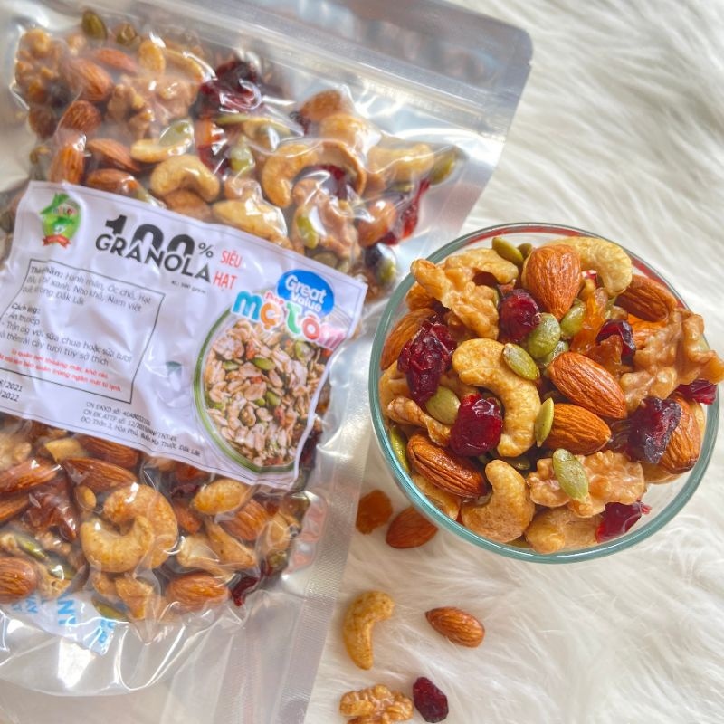 Hot sale 500gram ngũ cốc granola nướng mật ong handmade