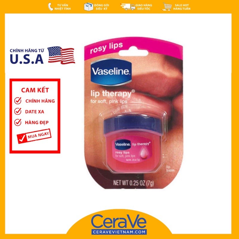 Vaseline Dưỡng Môi Sáp dưỡng môi Vaseline Lip Therapy 7g