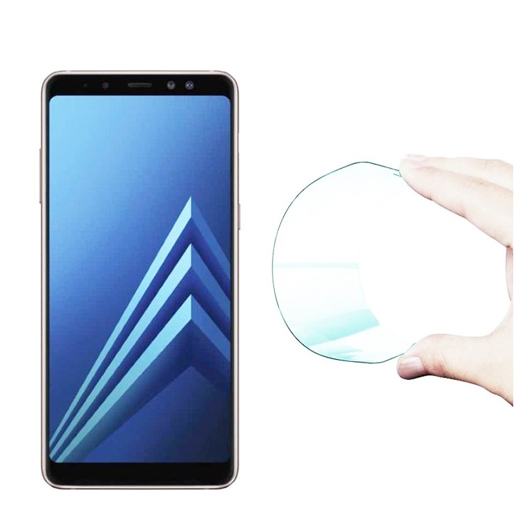 Kính Cường Lực 2.5D Samsung A7 2018 (A750) / J4 Plus / J6 Plus Full Màn - Cảm Ứng Nhạy- Tặng kèm bộ vệ sinh màn hình