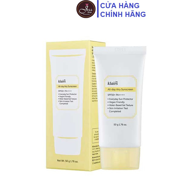 Kem Chống Nắng Klairs All Day Airy Sunscreen SPF50+ PA++++ 50g