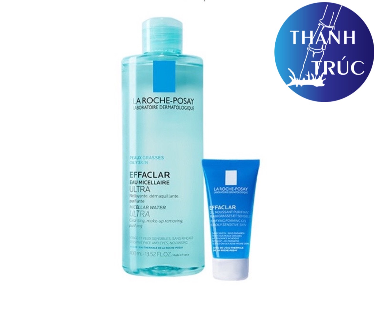 Bộ Đôi La Roche-Posay Nước Tẩy Trang 400ml & Gel Rửa Mặt Làm Sạch Da Dầu 50ml