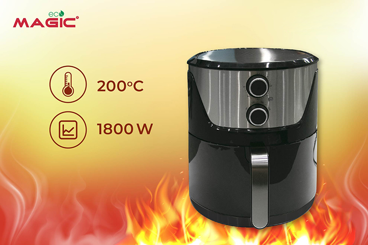Nồi chiên nướng không dầu magic eco ac120 dung tích lớn 7l công suất 1800w - hàng chính hãng