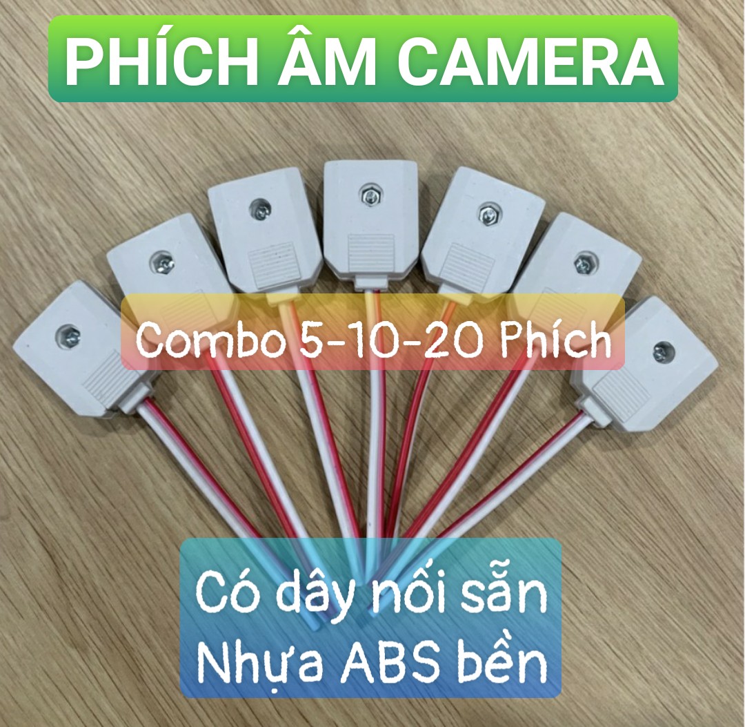Phích âm liền dây lỗ tròn, phích dương chuyên lắp cho camera