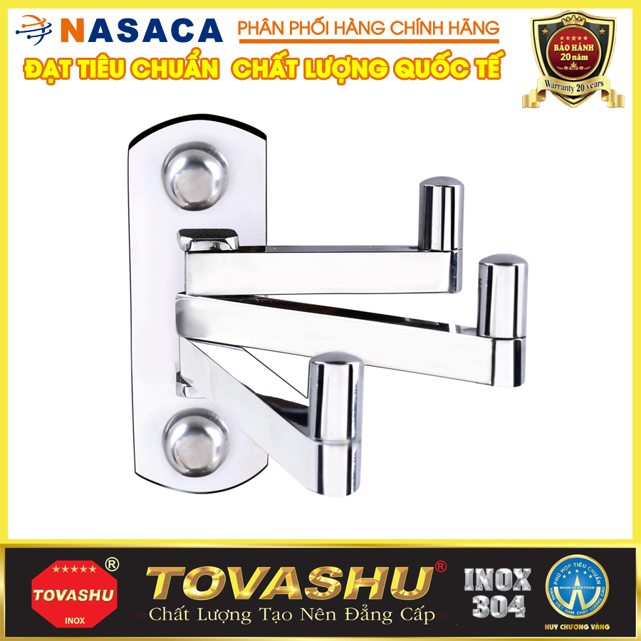 Móc 3 chia inox đặc 304 tovashu 304-s3