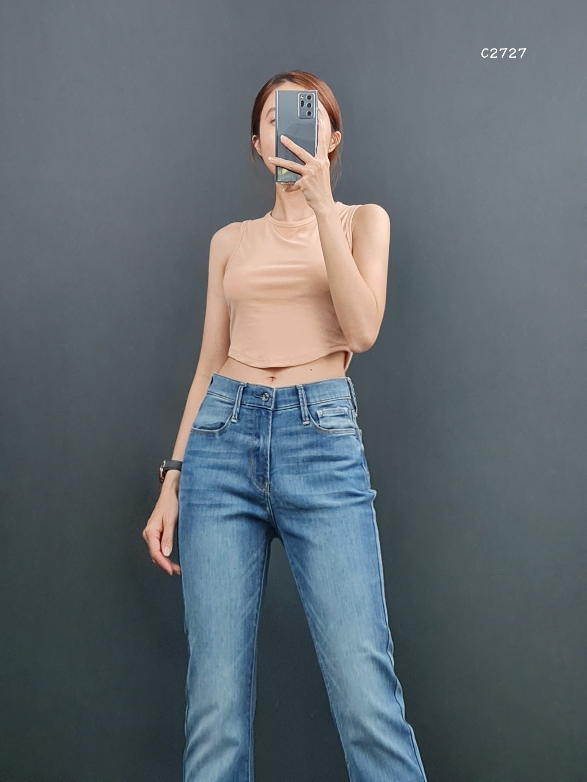 C2726 & c2727 - áo thun gân croptop 3 lỗ, trơn