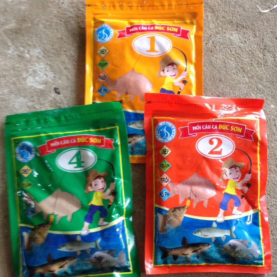 Mồi câu cá Đức Sơn chuyên câu Đơn Đài, mồi câu Chép, Trắm, Trôi, Rô Phi. Hoàng Nam Fishing