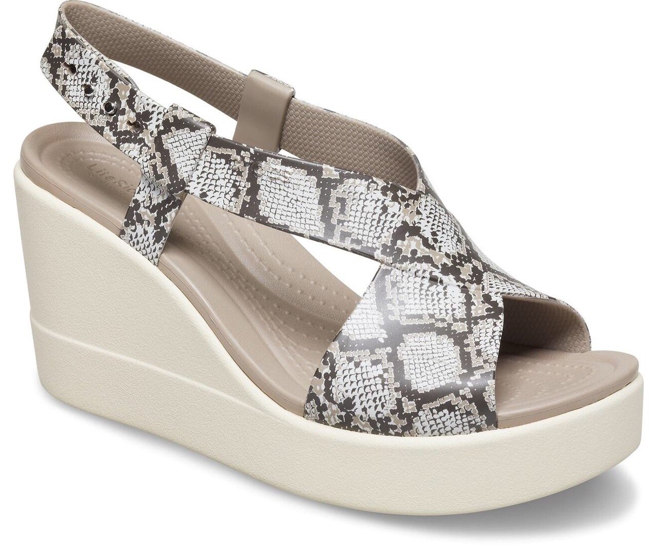 Sandal nhựa nữ quai chéo, cao 9 cm, đi mưa, chống trơn trượt brooklyn, xăng đan nữ cao gót