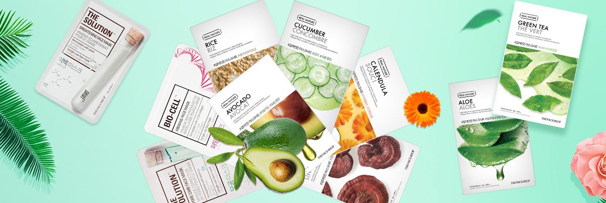 COMBO 2 MẶT NẠ GIẤY DƯỠNG DA  THE FACE SHOP /Mặt Nạ Giấy The Face Shop Real Nature Mask Sheet - 20g