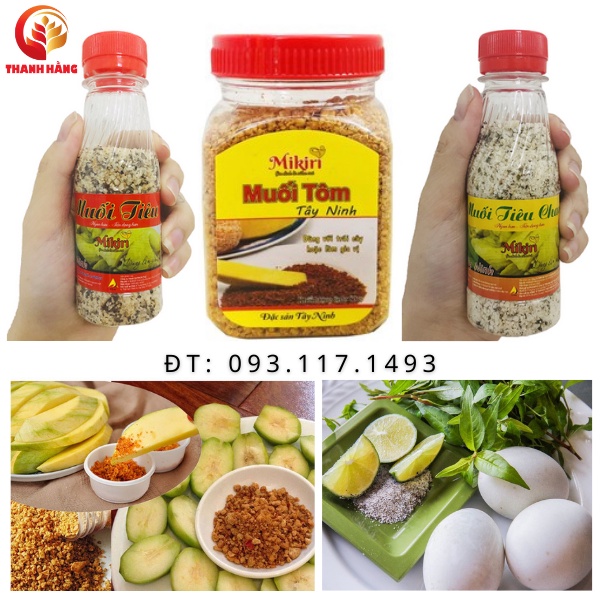 Muối Tây Ninh Tôm, Muối Tiêu, Muối Tiêu Chanh Mikiri 80-85g/Hủ - Nông Sản Sạch Thanh Hằng