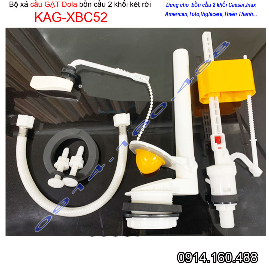 [HCM]Bộ xả bàn cầu gạt KAG-XBC52 Best sales bộ xả nước bồn cầu gạt trọn bộ giá tốt sử dụng tốt cho mọi bồn cầu tay gạt