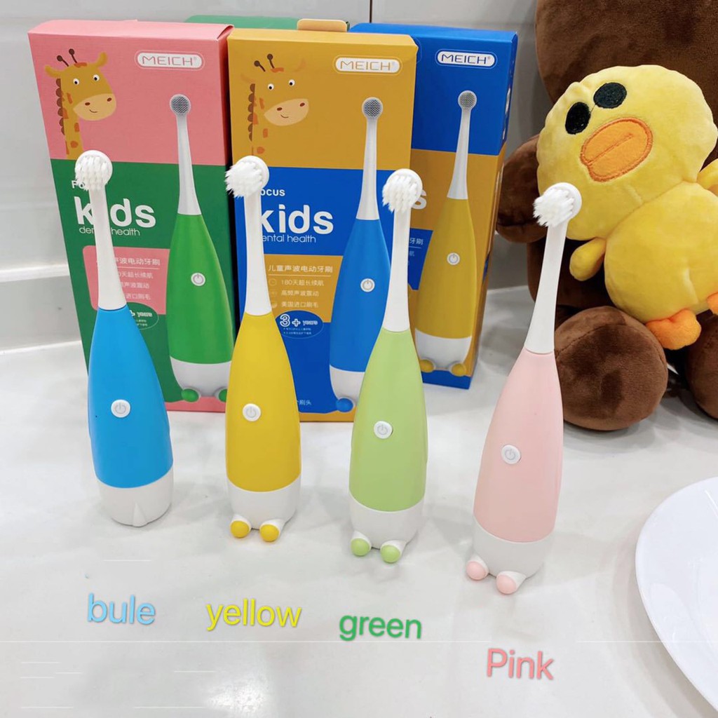 BÀN CHẢI ĐIỆN CHO BÉ - BÀN CHẢI ĐÁNH RĂNG TỰ ĐỘNG CHO BÉ DÙNG PIN