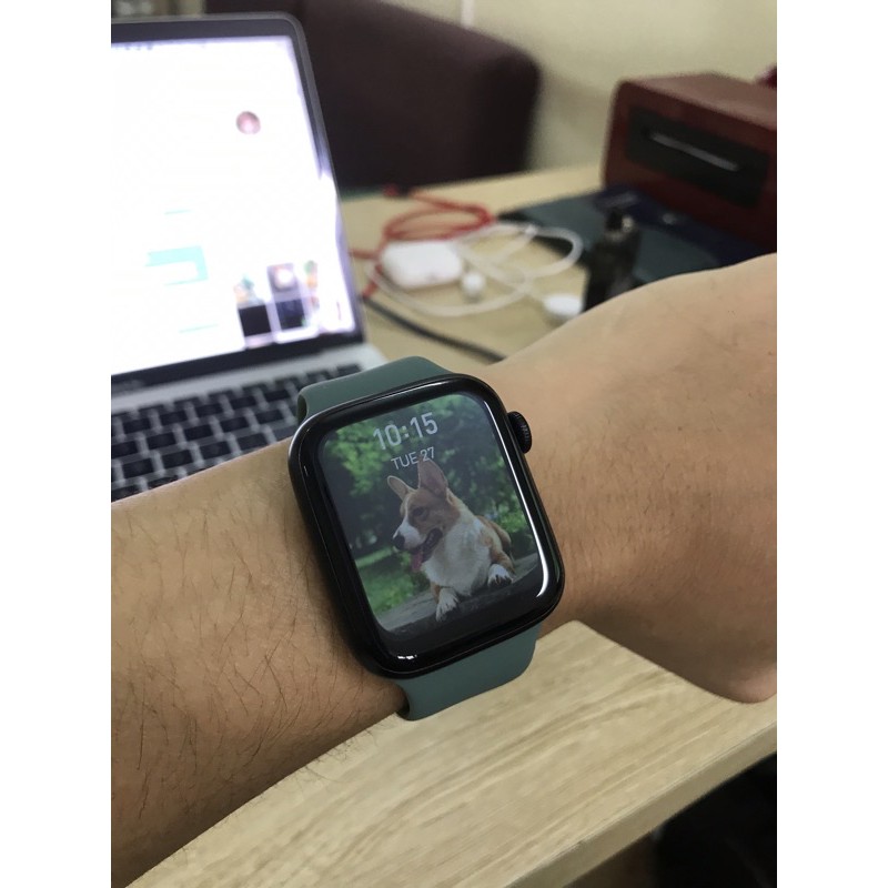 Đồng hồ thông minh w46 seri 6 smart watch thay hình nền cá nhân - pin 5 ngày - sạc không dây