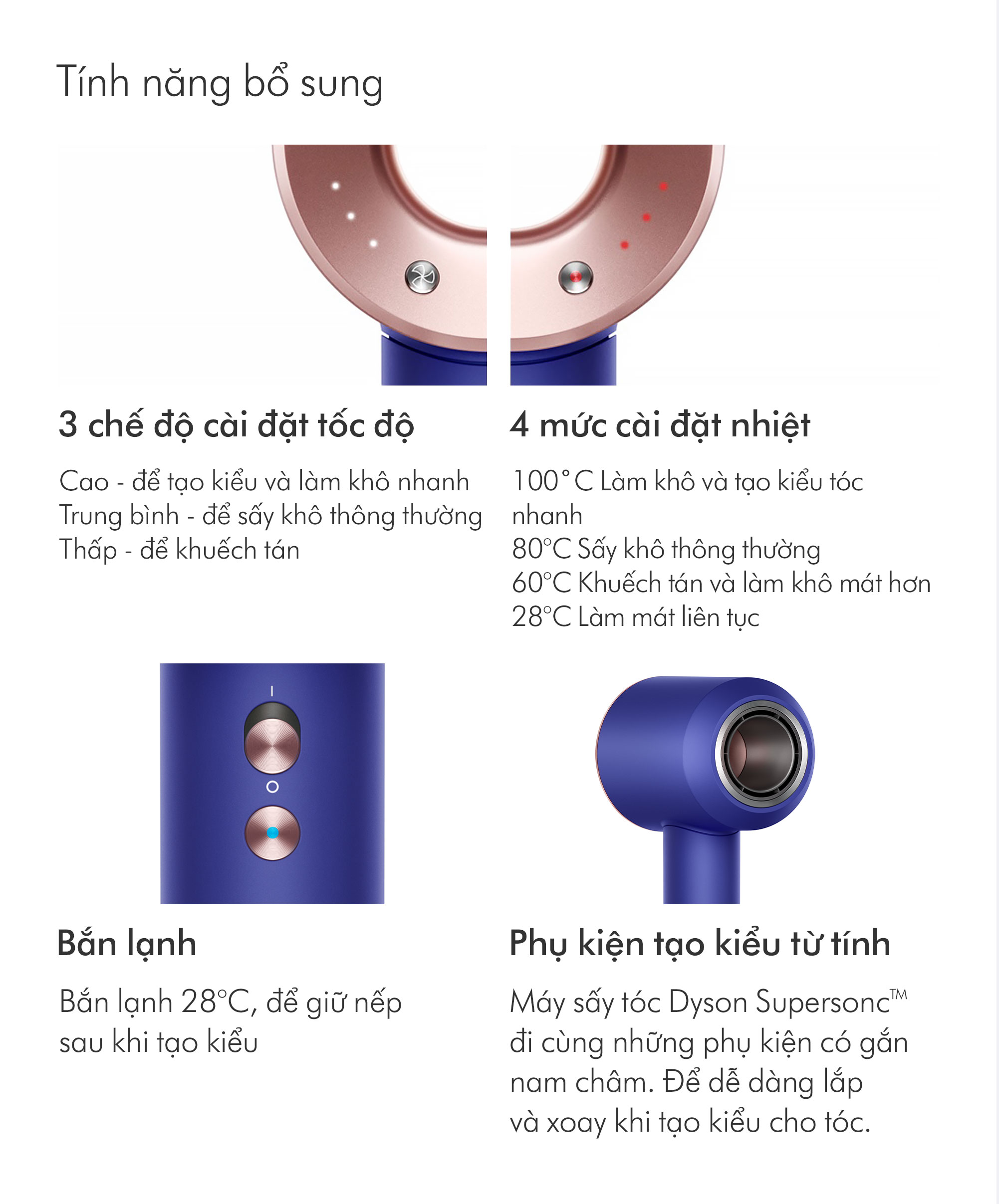 dyson supersonic tm hair dryer hd08 vinca blue rosé - máy sấy tóc 9