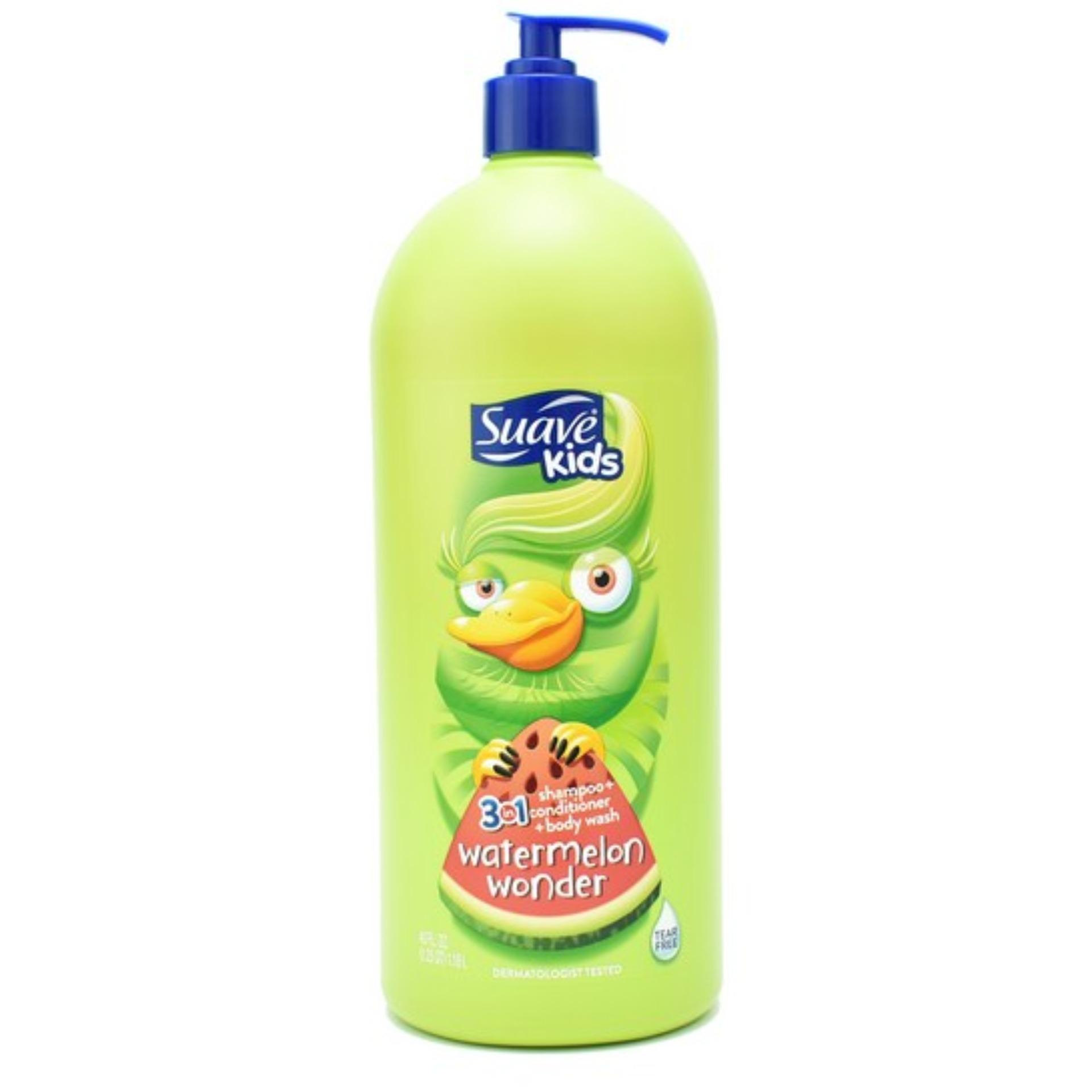 Sữa Tắm, Gội và Xả cho bé Suave Kid 3in1 Hương Dưa Hấu  1.18L